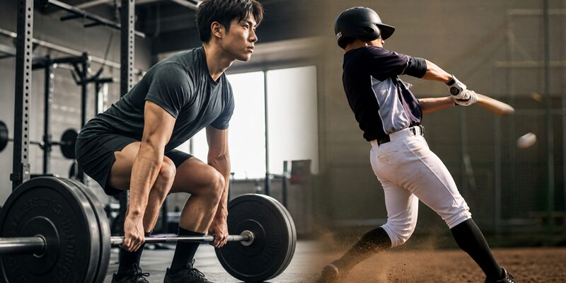デッドリフトが野球に与える5つの効果！下半身強化で打球速度UP